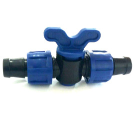 Uni�o com registro para mangueira gotejadora P1 16mm