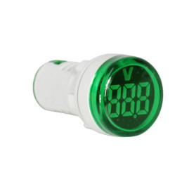 VOLTIMETRO DIGITAL 22MM VERDE - 50 A 500VCA