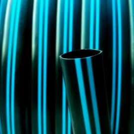 Tubo de Polietileno Virgem Faixa Azul 16 mm PN 25 RL de 100 m PELBD