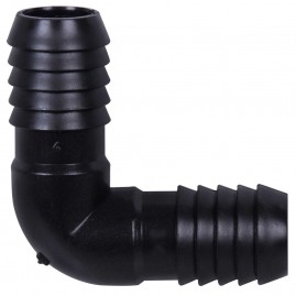 Joelho duplo preto para mangueira PEBD de 1/2 a 1 Polegada