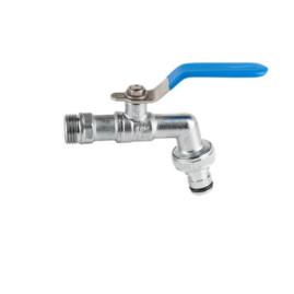 Torneira Esfera Jardim 3/4" X 3/4" lat�o cromado com engate r�pido