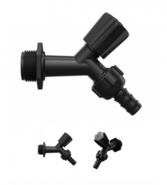 Torneira para jardim slim preta 1/2 - 3/4