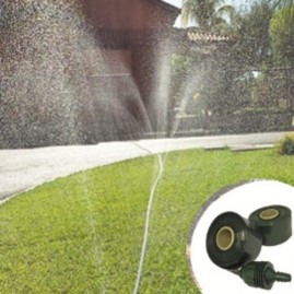 Kit de irrigação Santeno Jardim com 10 m de mangueira micro perfurada verde